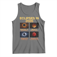 Eclipses in 2026 Celestial Calendar Infographic Tank Top Space Nerd Astronomy Gift Astrology Lover