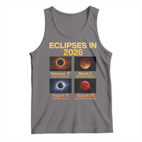 Eclipses in 2026 Celestial Calendar Infographic Tank Top Space Nerd Astronomy Gift Astrology Lover