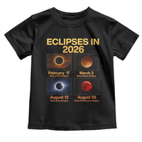 Eclipses in 2026 Celestial Calendar Infographic Toddler T Shirt Space Nerd Astronomy Gift Astrology Lover