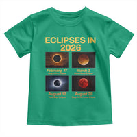 Eclipses in 2026 Celestial Calendar Infographic Toddler T Shirt Space Nerd Astronomy Gift Astrology Lover