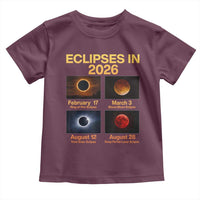 Eclipses in 2026 Celestial Calendar Infographic Toddler T Shirt Space Nerd Astronomy Gift Astrology Lover