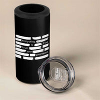 Everything Is Fine Trust Your Government 4 in 1 Can Cooler Tumbler Sarcastic Flag Political Satire Humor