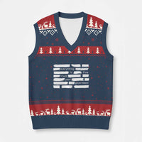 Everything Is Fine Trust Your Government V-Neck Knit Sweater Vest Sarcastic Flag Political Satire Humor