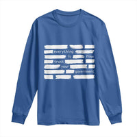 Everything Is Fine Trust Your Government Long Sleeve Shirt Sarcastic Flag Political Satire Humor