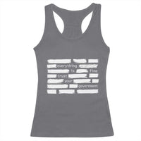 Everything Is Fine Trust Your Government Racerback Tank Top Sarcastic Flag Political Satire Humor