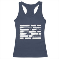 Everything Is Fine Trust Your Government Racerback Tank Top Sarcastic Flag Political Satire Humor