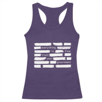 Everything Is Fine Trust Your Government Racerback Tank Top Sarcastic Flag Political Satire Humor