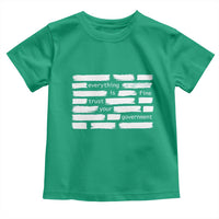 Everything Is Fine Trust Your Government Toddler T Shirt Sarcastic Flag Political Satire Humor