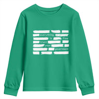 Everything Is Fine Trust Your Government Youth Sweatshirt Sarcastic Flag Political Satire Humor
