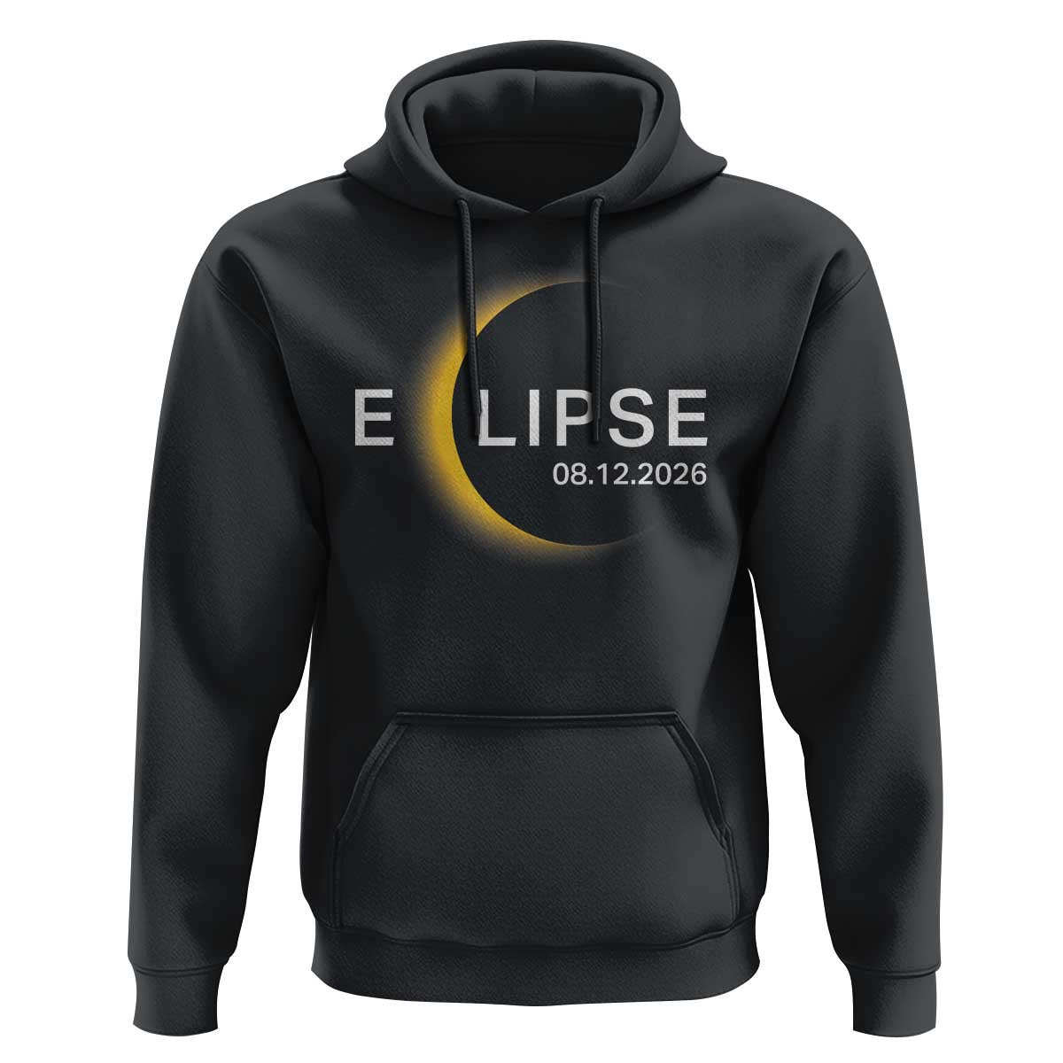 Minimalist 2026 Total Solar Eclipse Hoodie August 12 Totality Astronomy Souvenir