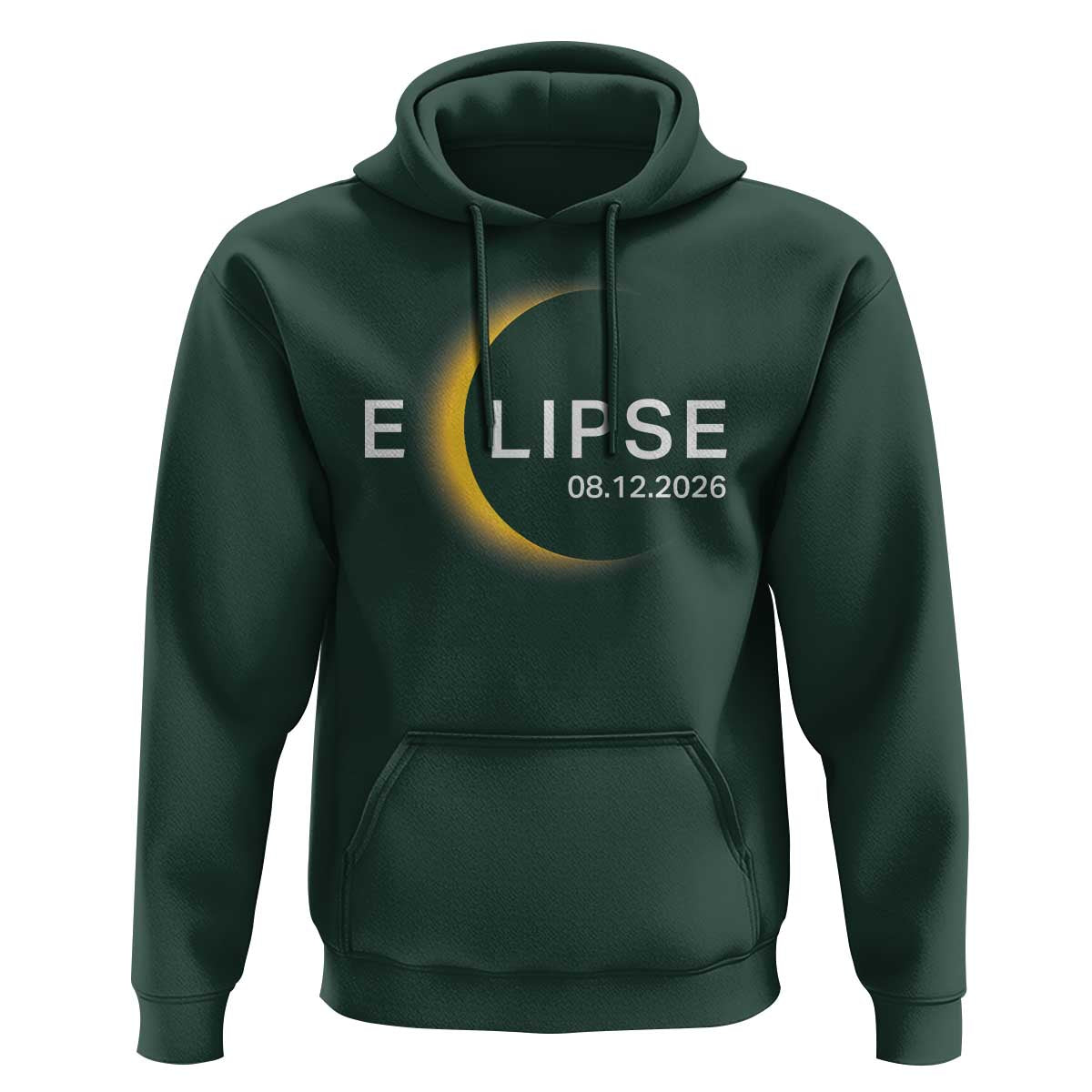Minimalist 2026 Total Solar Eclipse Hoodie August 12 Totality Astronomy Souvenir