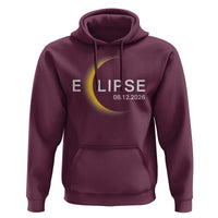 Minimalist 2026 Total Solar Eclipse Hoodie August 12 Totality Astronomy Souvenir