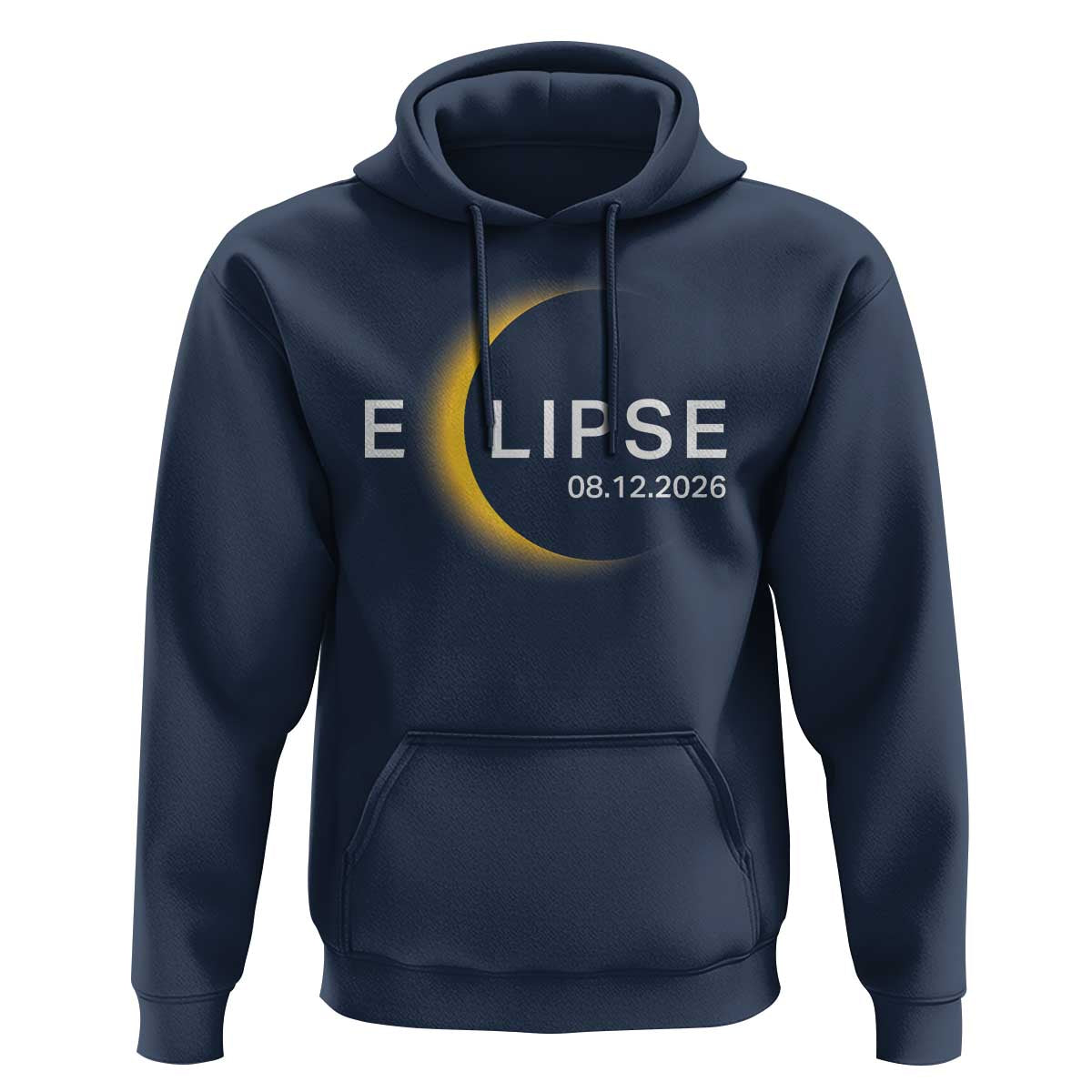 Minimalist 2026 Total Solar Eclipse Hoodie August 12 Totality Astronomy Souvenir