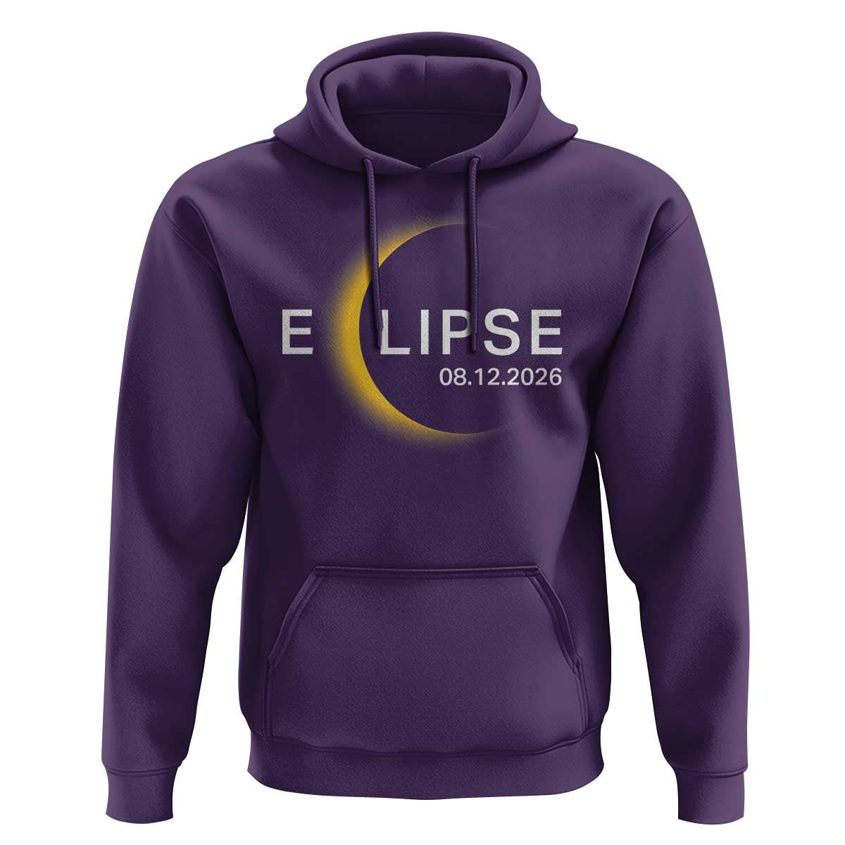 Minimalist 2026 Total Solar Eclipse Hoodie August 12 Totality Astronomy Souvenir