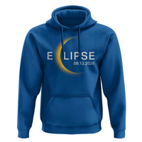 Minimalist 2026 Total Solar Eclipse Hoodie August 12 Totality Astronomy Souvenir