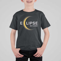Minimalist 2026 Total Solar Eclipse T Shirt For Kid August 12 Totality Astronomy Souvenir