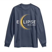 Minimalist 2026 Total Solar Eclipse Long Sleeve Shirt August 12 Totality Astronomy Souvenir