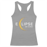 Minimalist 2026 Total Solar Eclipse Racerback Tank Top August 12 Totality Astronomy Souvenir