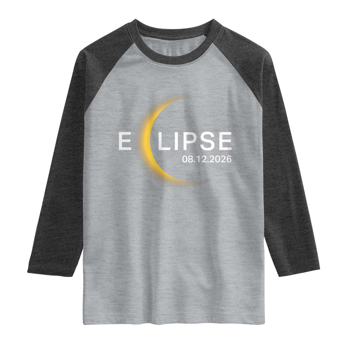 Minimalist 2026 Total Solar Eclipse Raglan Shirt August 12 Totality Astronomy Souvenir