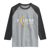 Minimalist 2026 Total Solar Eclipse Raglan Shirt August 12 Totality Astronomy Souvenir