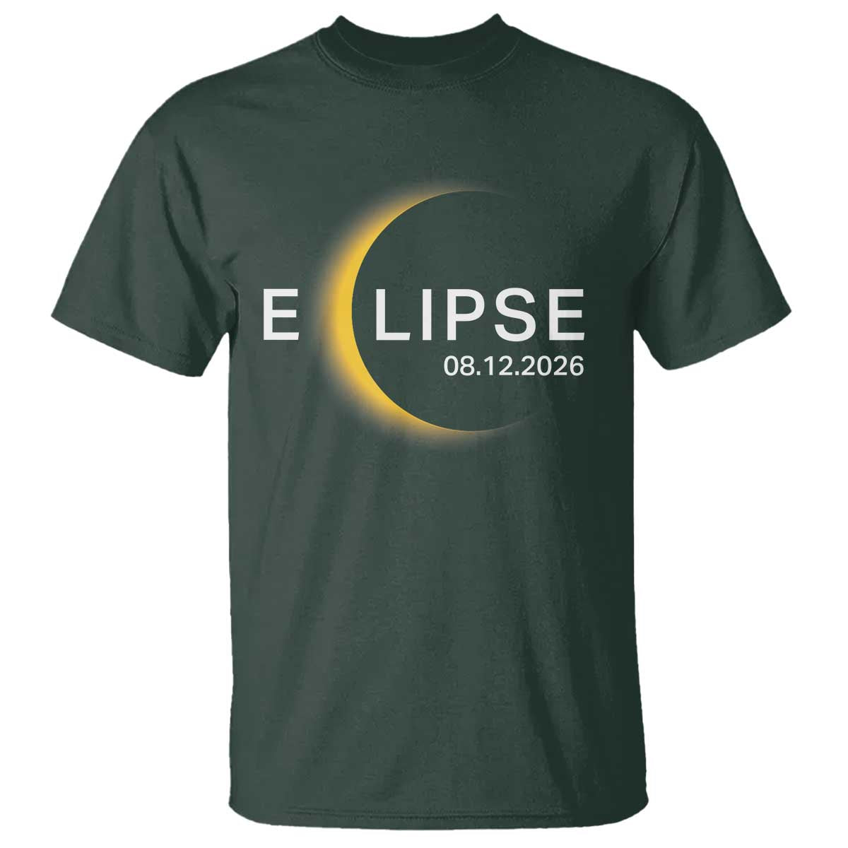 Minimalist 2026 Total Solar Eclipse T Shirt August 12 Totality Astronomy Souvenir
