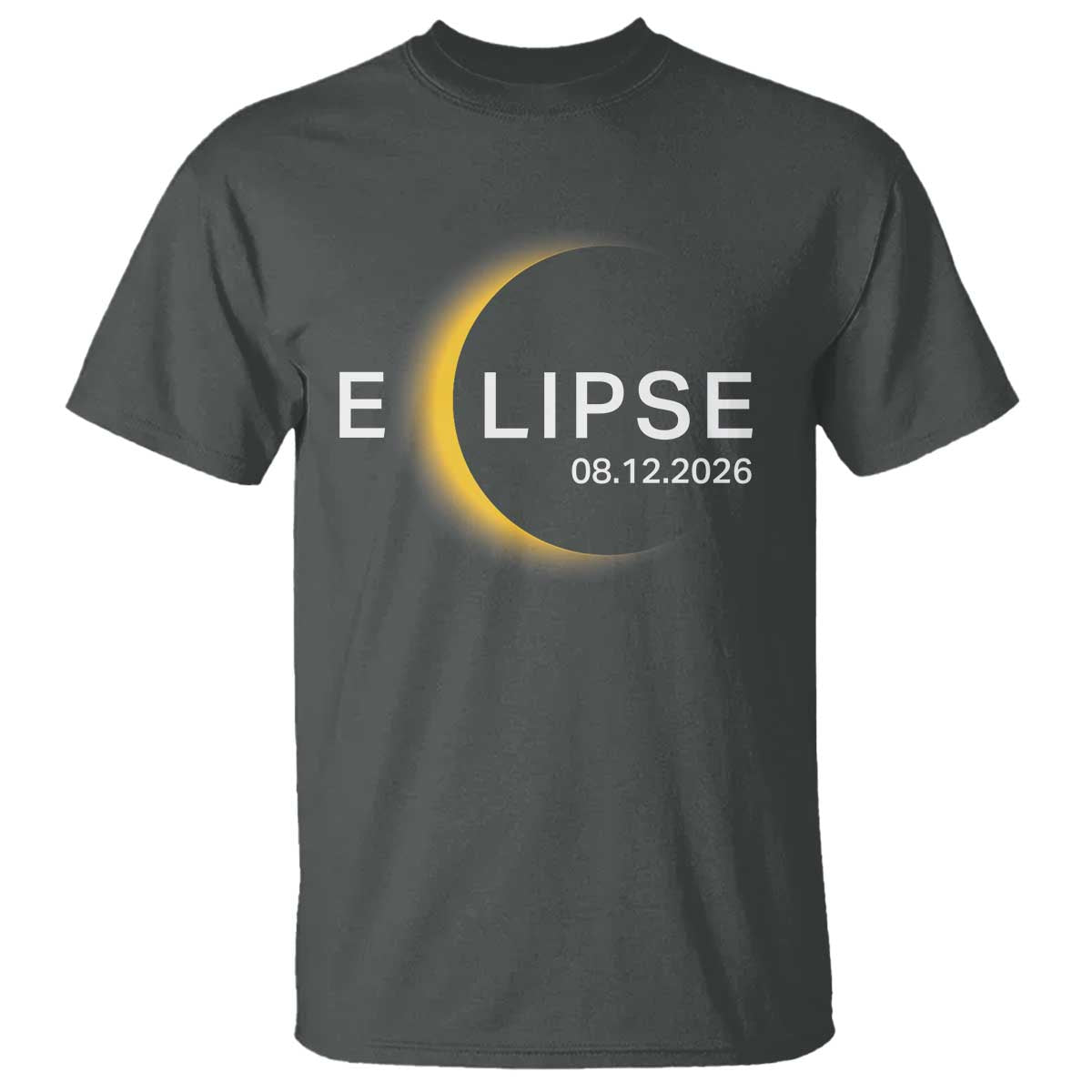 Minimalist 2026 Total Solar Eclipse T Shirt August 12 Totality Astronomy Souvenir