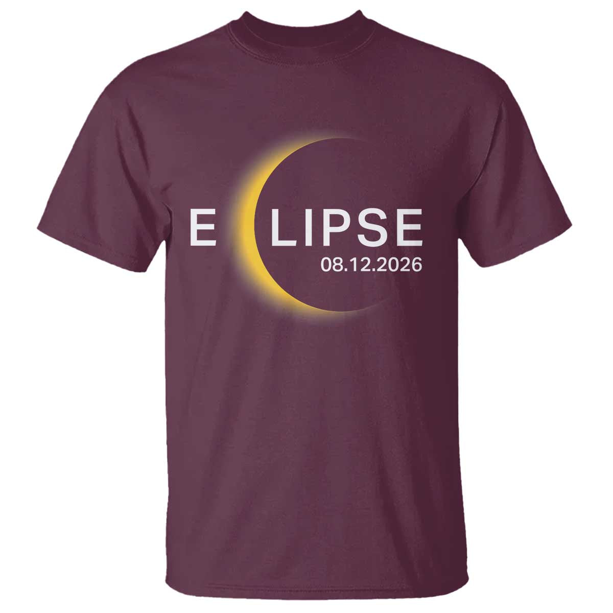 Minimalist 2026 Total Solar Eclipse T Shirt August 12 Totality Astronomy Souvenir