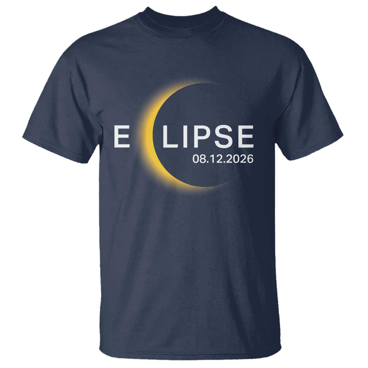Minimalist 2026 Total Solar Eclipse T Shirt August 12 Totality Astronomy Souvenir