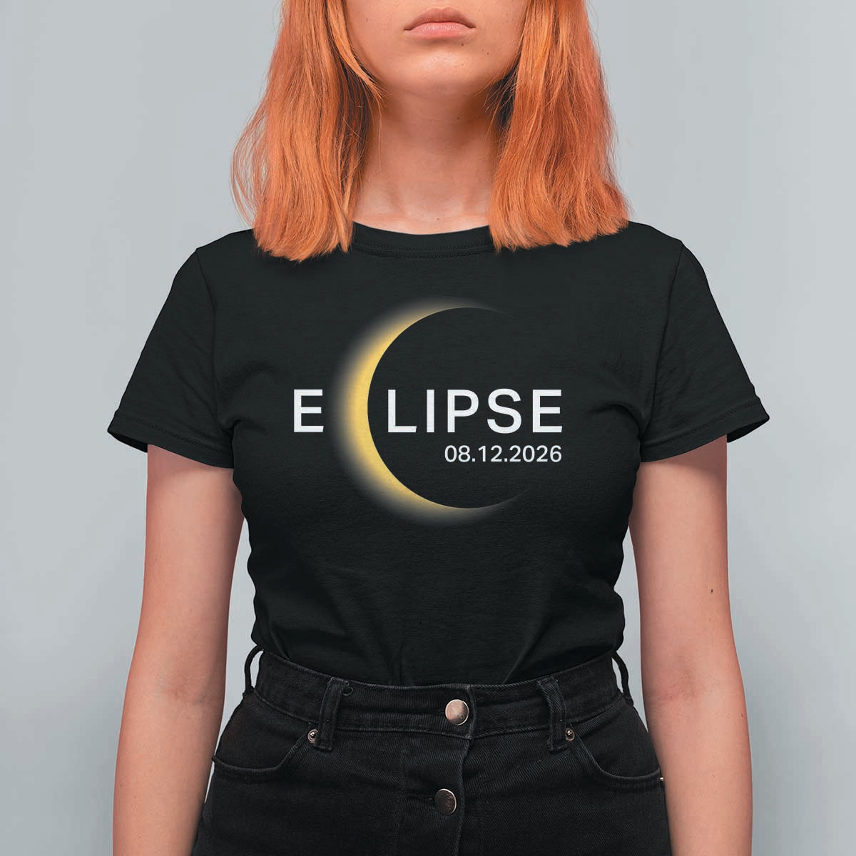 Minimalist 2026 Total Solar Eclipse T Shirt For Women August 12 Totality Astronomy Souvenir