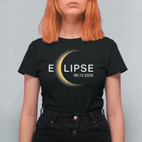 Minimalist 2026 Total Solar Eclipse T Shirt For Women August 12 Totality Astronomy Souvenir