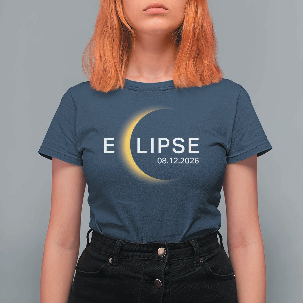 Minimalist 2026 Total Solar Eclipse T Shirt For Women August 12 Totality Astronomy Souvenir