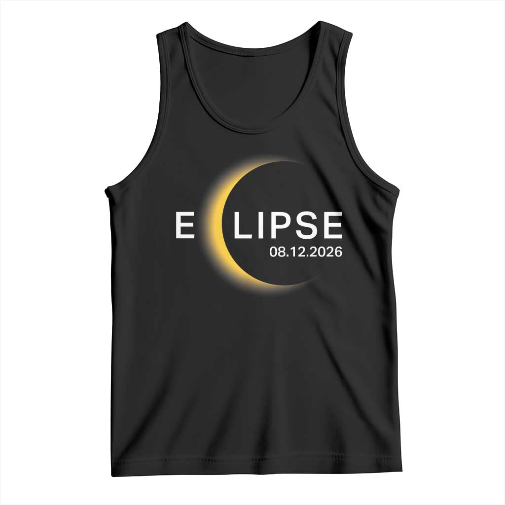 Minimalist 2026 Total Solar Eclipse Tank Top August 12 Totality Astronomy Souvenir