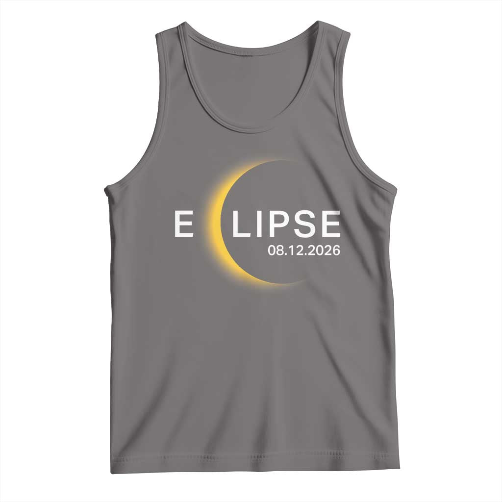 Minimalist 2026 Total Solar Eclipse Tank Top August 12 Totality Astronomy Souvenir