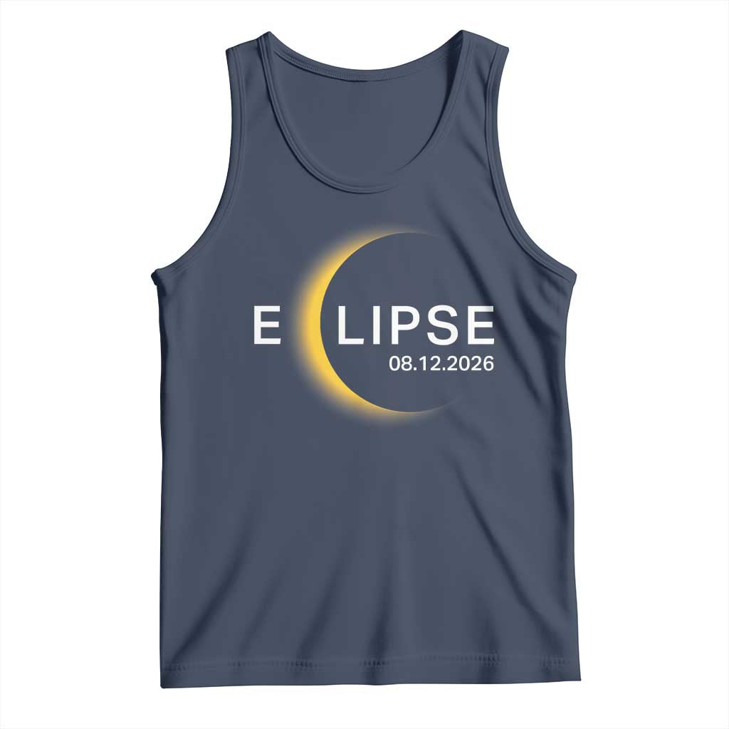 Minimalist 2026 Total Solar Eclipse Tank Top August 12 Totality Astronomy Souvenir