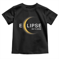 Minimalist 2026 Total Solar Eclipse Toddler T Shirt August 12 Totality Astronomy Souvenir