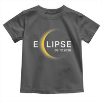 Minimalist 2026 Total Solar Eclipse Toddler T Shirt August 12 Totality Astronomy Souvenir