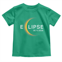 Minimalist 2026 Total Solar Eclipse Toddler T Shirt August 12 Totality Astronomy Souvenir