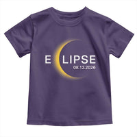 Minimalist 2026 Total Solar Eclipse Toddler T Shirt August 12 Totality Astronomy Souvenir