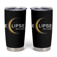 Minimalist 2026 Total Solar Eclipse Tumbler Cup August 12 Totality Astronomy Souvenir