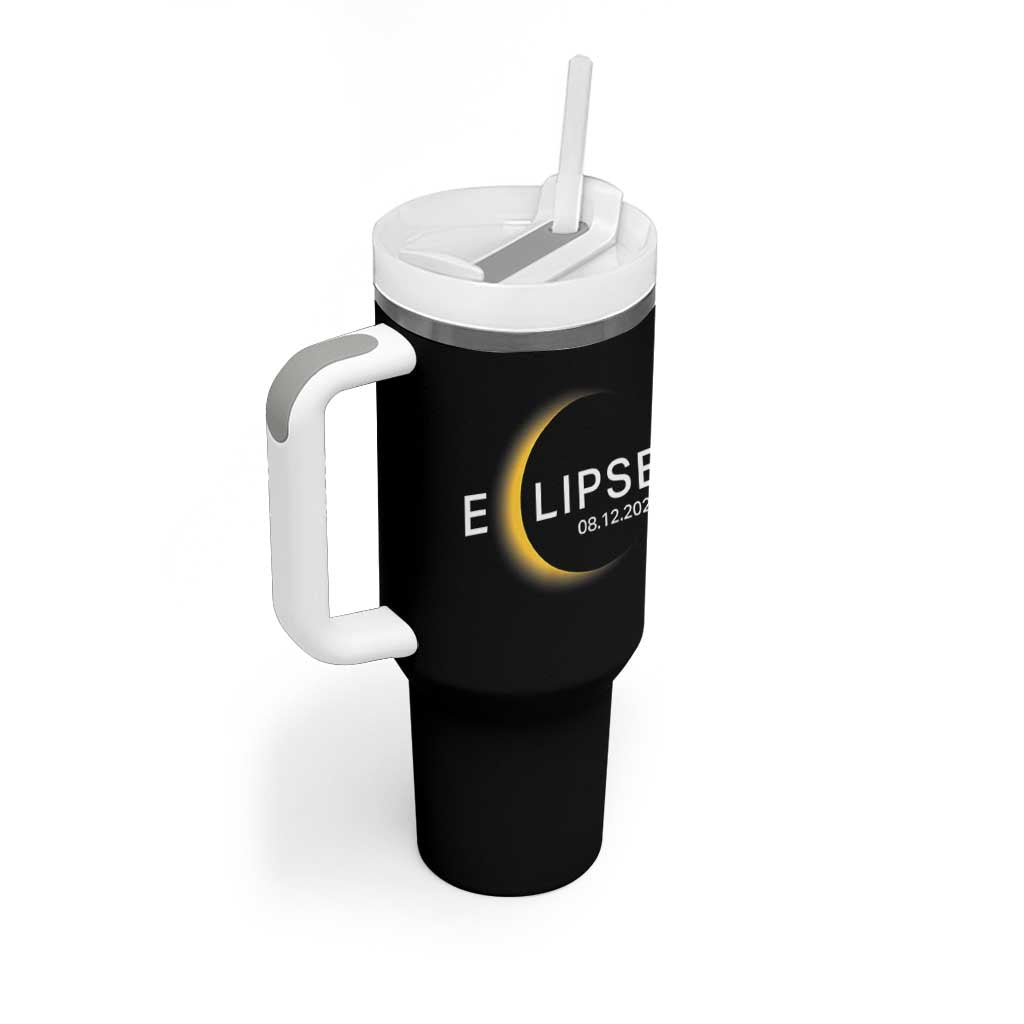 Minimalist 2026 Total Solar Eclipse Tumbler With Handle August 12 Totality Astronomy Souvenir