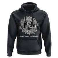 Parkinson's Warrior Hoodie Silver Ribbon Sunflower Support Awareness