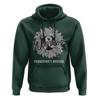 Parkinson's Warrior Hoodie Silver Ribbon Sunflower Support Awareness