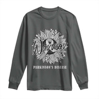 Parkinson's Warrior Long Sleeve Shirt Silver Ribbon Sunflower Support Awareness