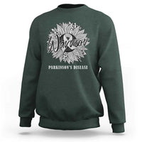Parkinson's Warrior Sweatshirt Silver Ribbon Sunflower Support Awareness
