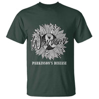 Parkinson's Warrior T Shirt Silver Ribbon Sunflower Support Awareness