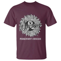 Parkinson's Warrior T Shirt Silver Ribbon Sunflower Support Awareness