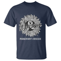 Parkinson's Warrior T Shirt Silver Ribbon Sunflower Support Awareness