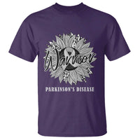 Parkinson's Warrior T Shirt Silver Ribbon Sunflower Support Awareness