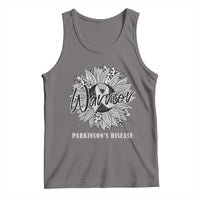 Parkinson's Warrior Tank Top Silver Ribbon Sunflower Support Awareness