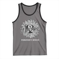 Parkinson's Warrior Tank Top Silver Ribbon Sunflower Support Awareness